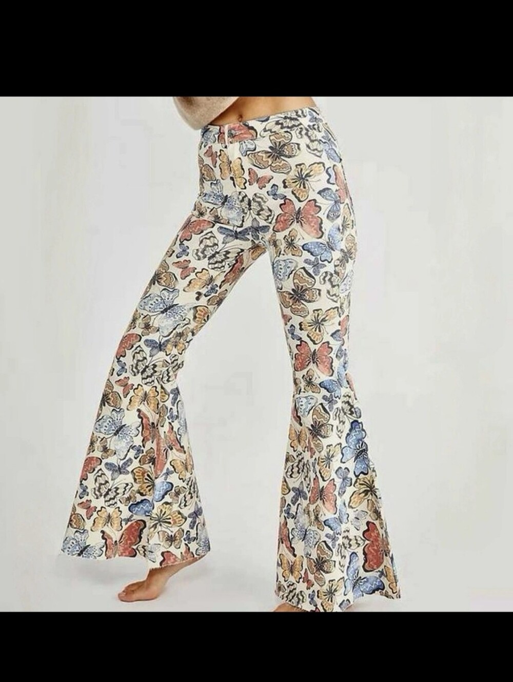 We The Free Float On Flare Pants Women 26 Butterfly Combo Boho Festival